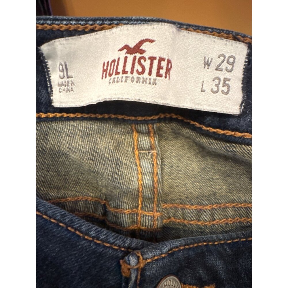 Hollister Womens Skinny Jeans Sz 9L W29 L35 Dark Wash Denim Stretch Cotton Blend - Picture 4 of 11